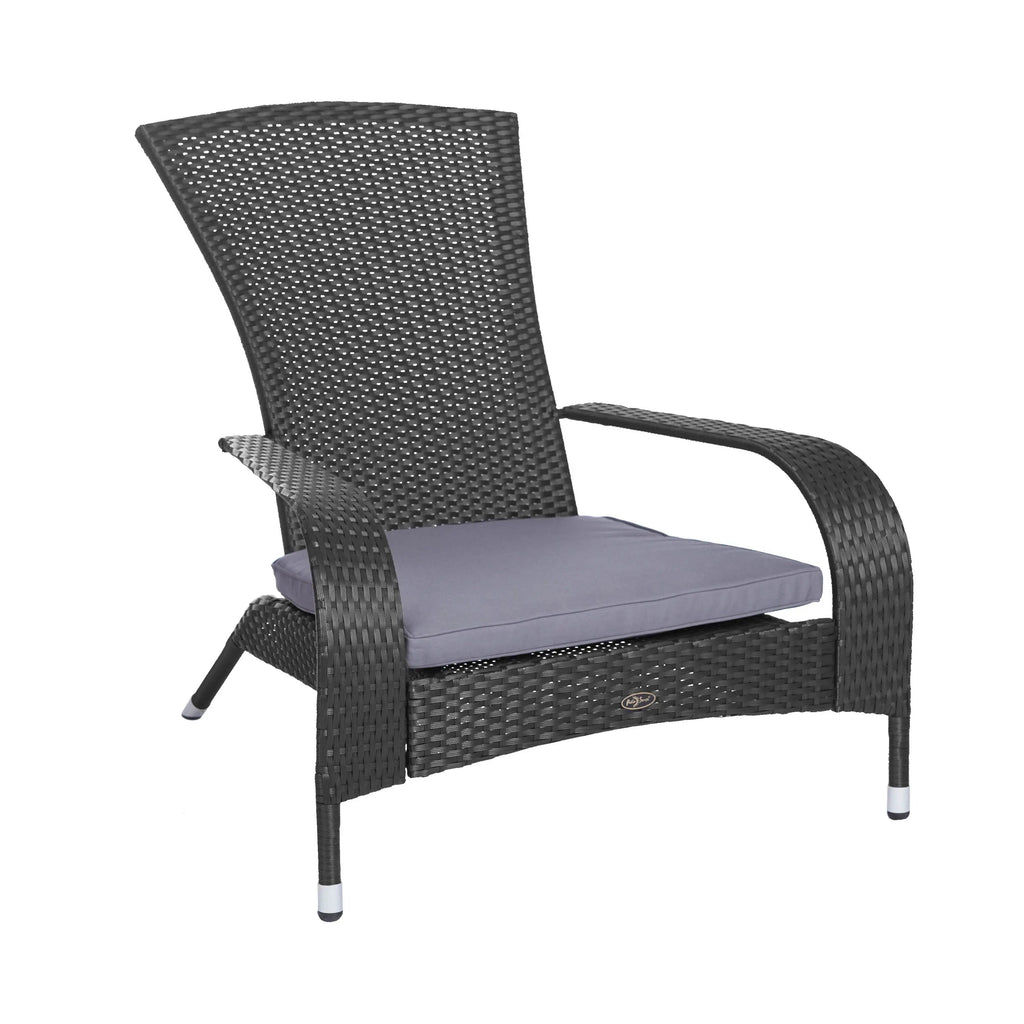 Black Coconino Wicker Chair-All-Weather Outdoor Patio Seating