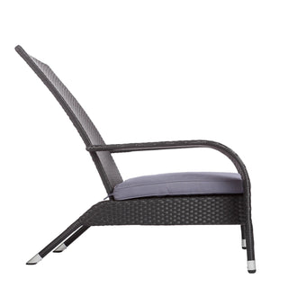 Black Coconino Wicker Chair-All-Weather Outdoor Patio Seating