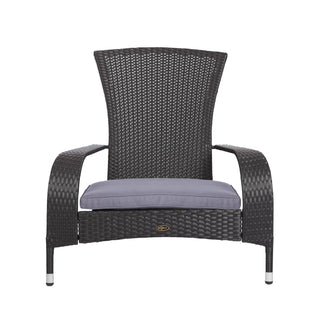 Black Coconino Wicker Chair-All-Weather Outdoor Patio Seating