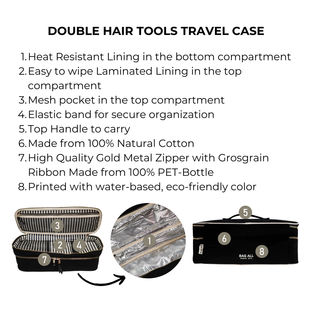 Double Hair Tools Travel Case – Black