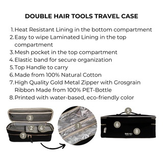Double Hair Tools Travel Case – Black