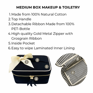 Medium Box Makeup & Toiletry – Black