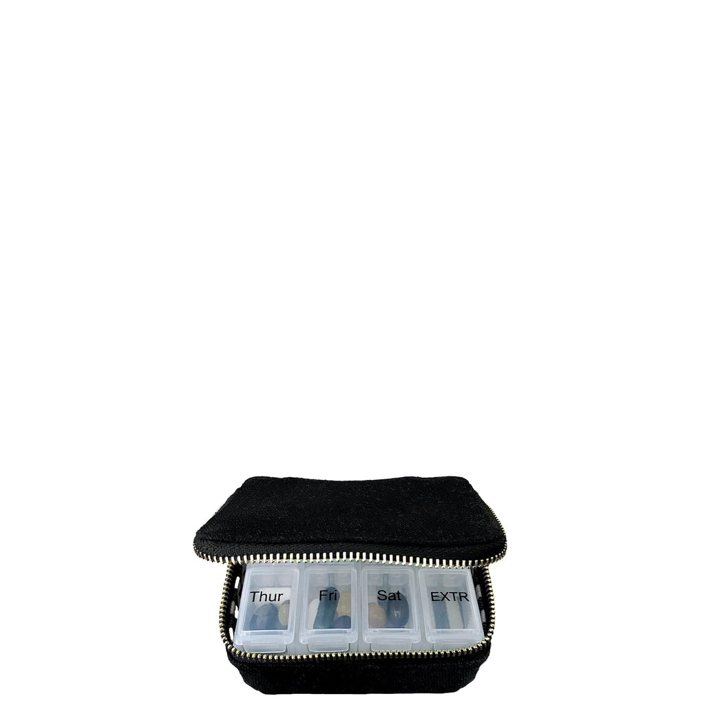 Weekly Pill Organizer Case – Small – Black