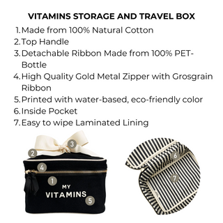 Vitamins Storage and Travel Box – Black