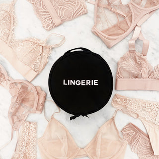 Round Lingerie Case – Black
