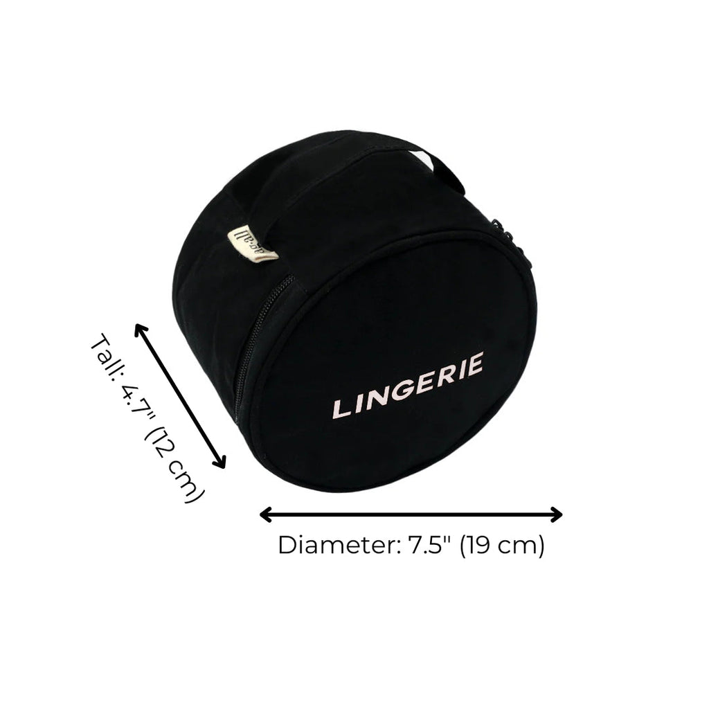 Round Lingerie Case – Black