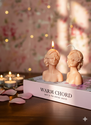 Blindfolded Flower Girl Candle