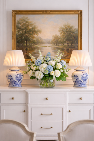 Blue Bird Porcelain Rechargeable Lamp
