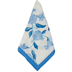 Blue and White Pomegranate Napkin – Linen Cotton Blend Cotswolds Style Table Napkins