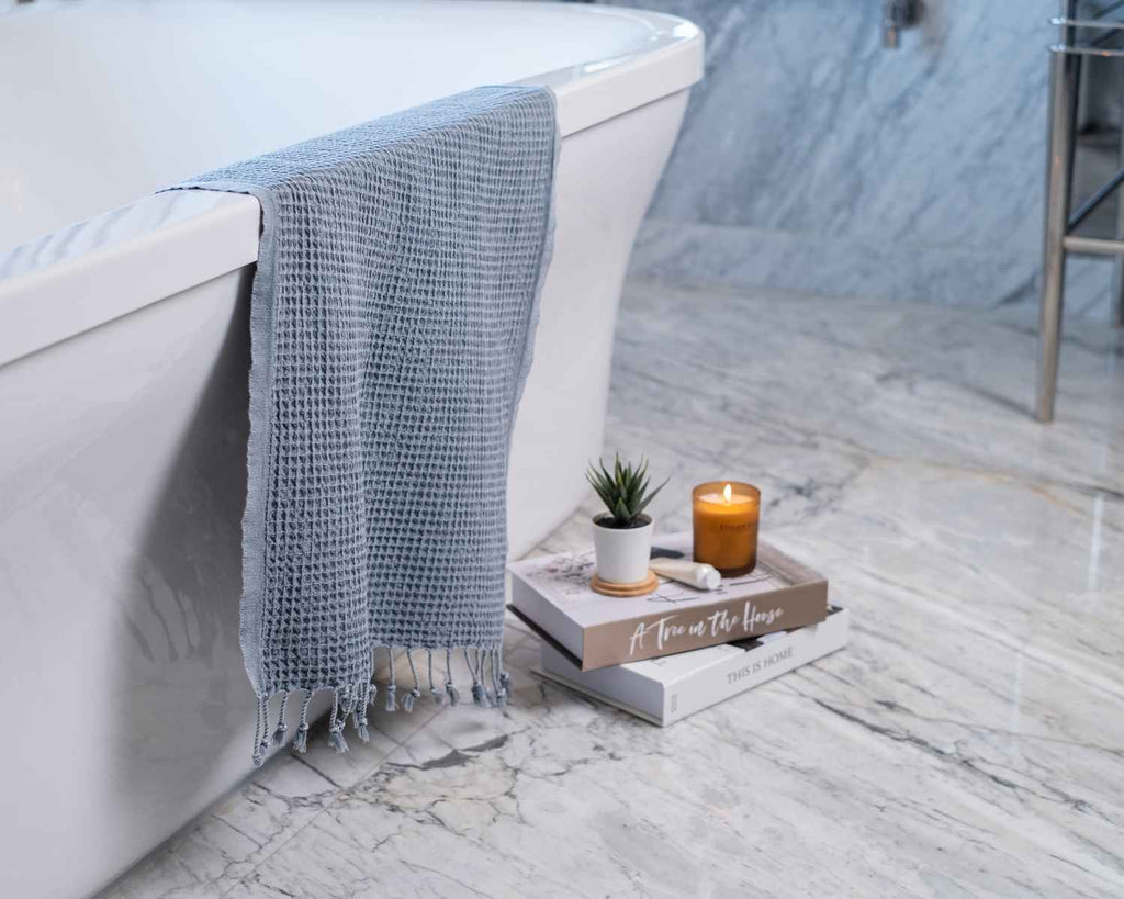 Organic Waffle Bath & Hand Towels | Soft Essentials Spa Collection
