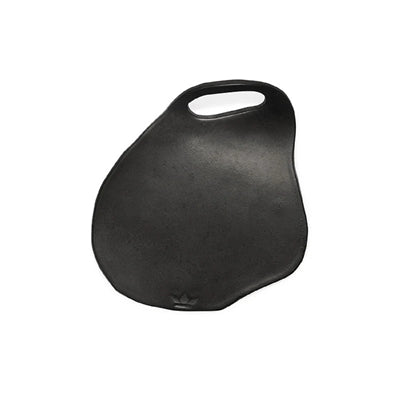 Lola Organic Ceramic Plates — Set of 4, Black Matt, Platinum, or White