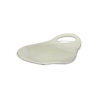 Lola Organic Ceramic Plates — Set of 4, Black Matt, Platinum, or White