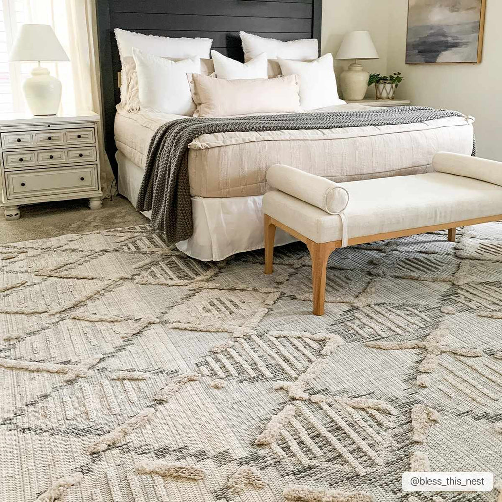 Bogtong High Low Rustic Rug – Soft Textured Modern Area Carpet