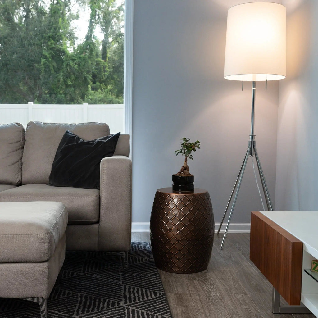 Copper Steel Multipurpose Table & Planter | Modern Indoor Outdoor Accent