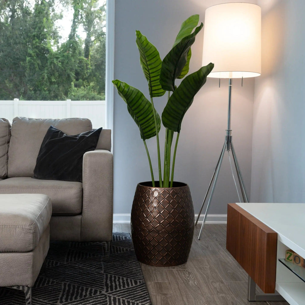 Copper Steel Multipurpose Table & Planter | Modern Indoor Outdoor Accent