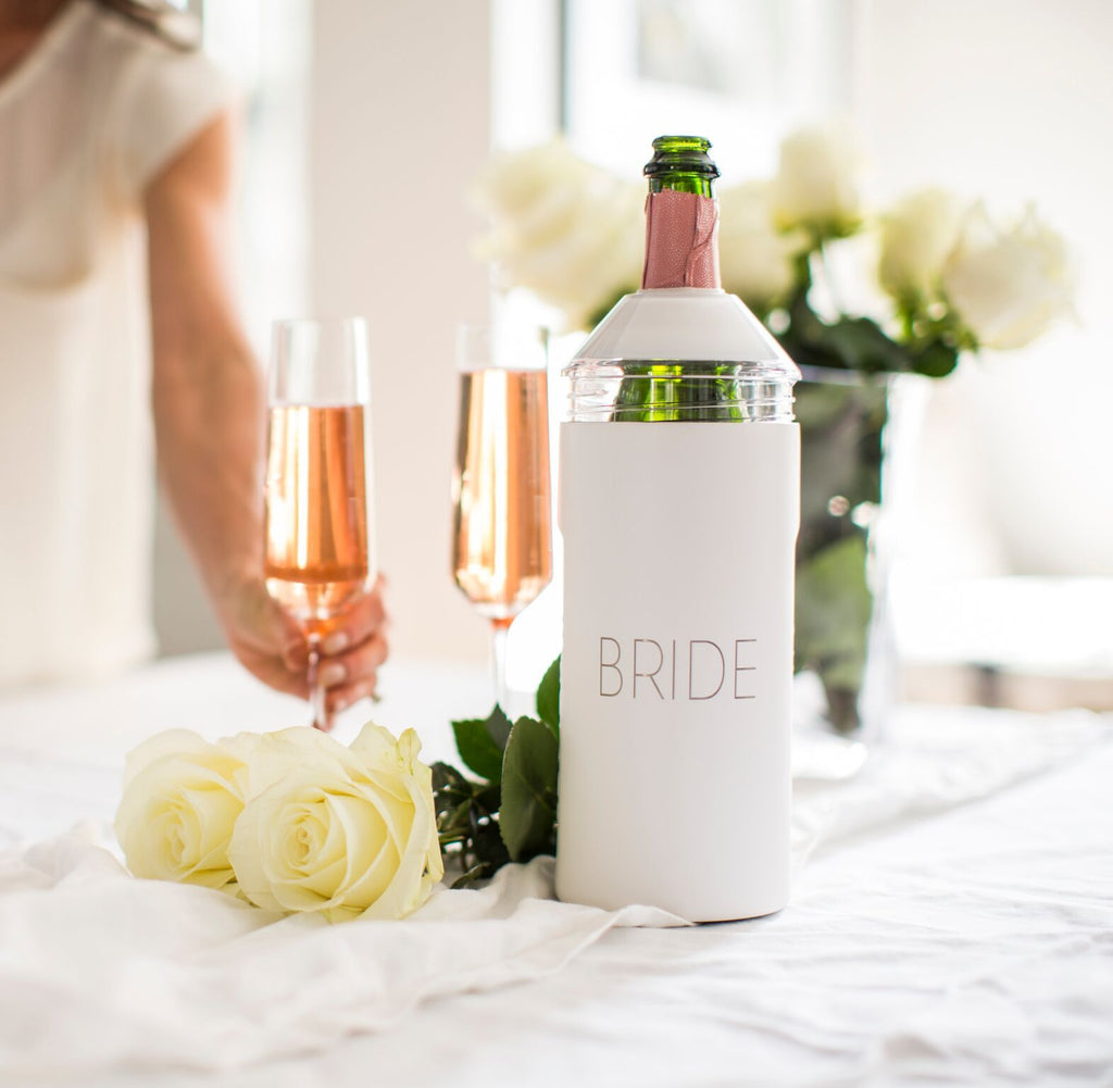 Bride Edition Wine & Champagne Chiller in White – Insulated Bridal Gift