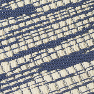 Brooklyn Blue Abstract Reversible Outdoor Patio Rug