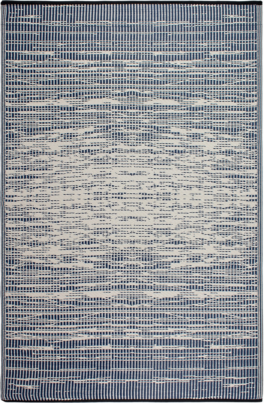 Brooklyn Blue Abstract Reversible Outdoor Patio Rug