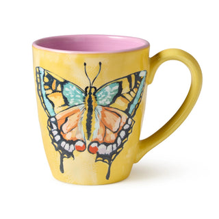 Butterflies Ceramic Mugs -Set Of 4 Assorted Designs