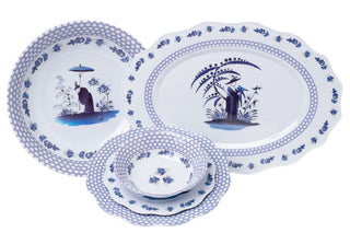 Blue & White Figurine Melamine Dinnerware Collection