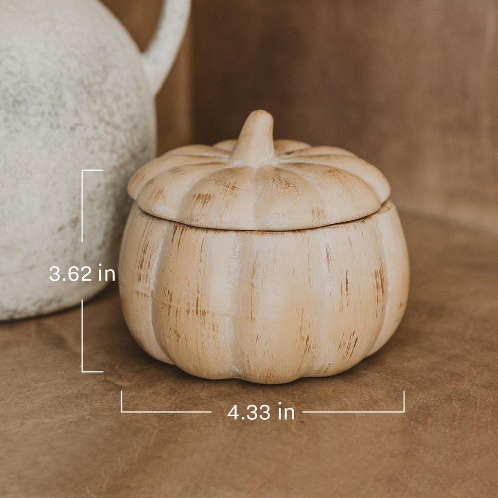 Pumpkin Spice Soy Candle - Ceramic Pumpkin Jar - 8 oz