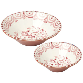 Casa Nuno Bowls, Pink/White, Blue/White & Green/White, Two Sizes