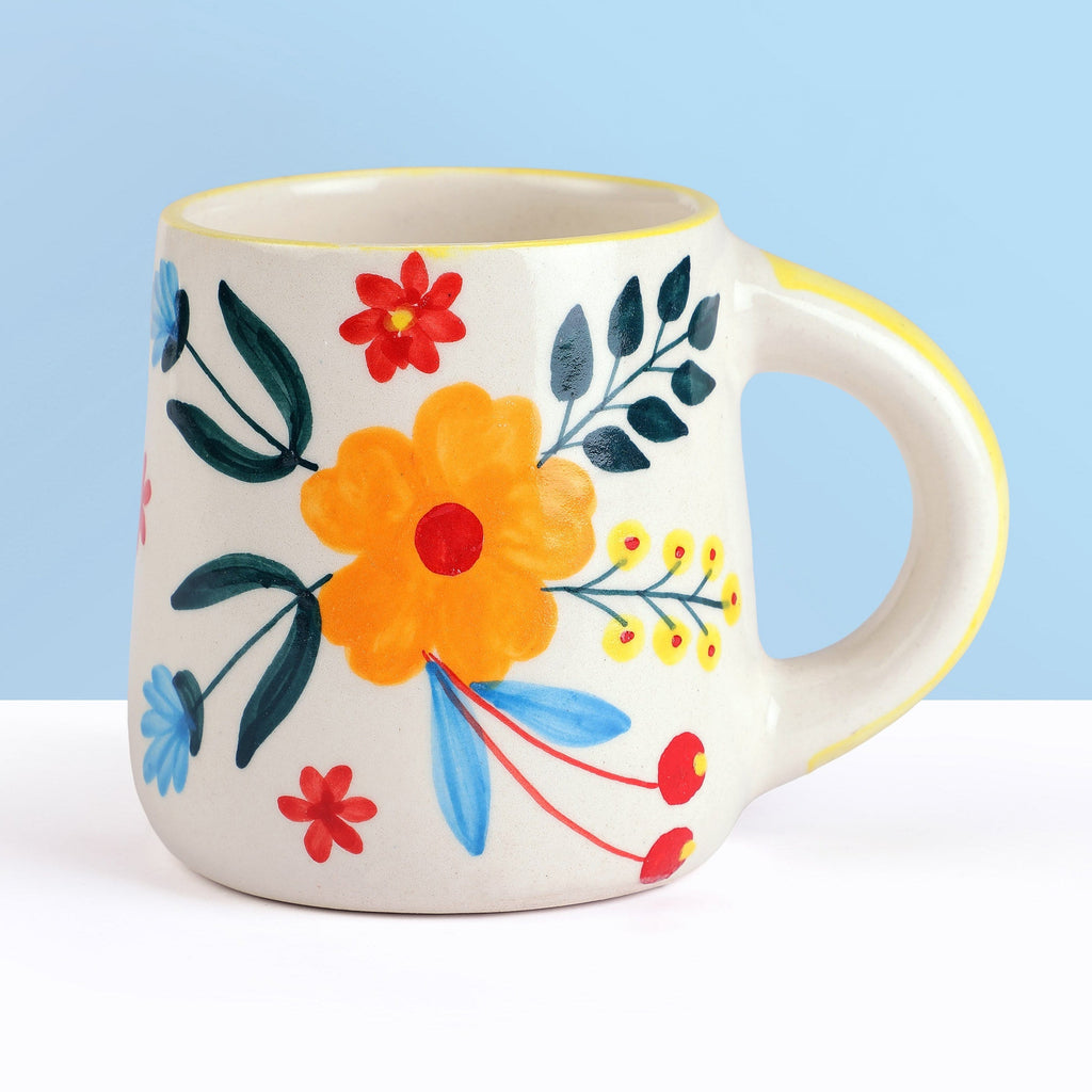 Floral Extravaganza Coffee Mug Set of 4