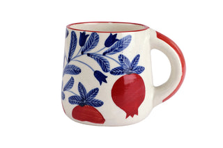 Anara Signature Pomegranate Mugs – Hand-Painted Set of 2