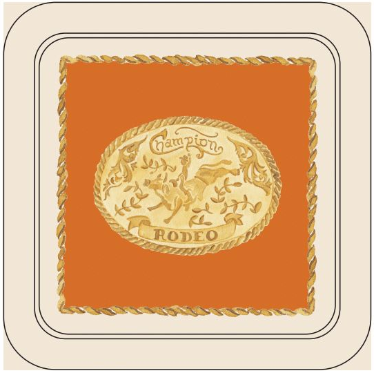 Elegant Cowboy Western Coasters – Set of 4