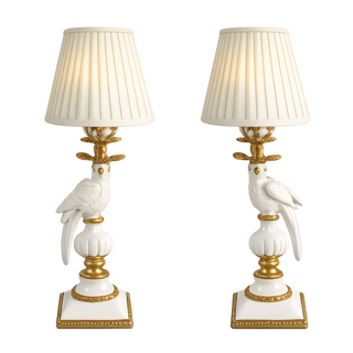 White & Gold Bird Rechargeable Lamp