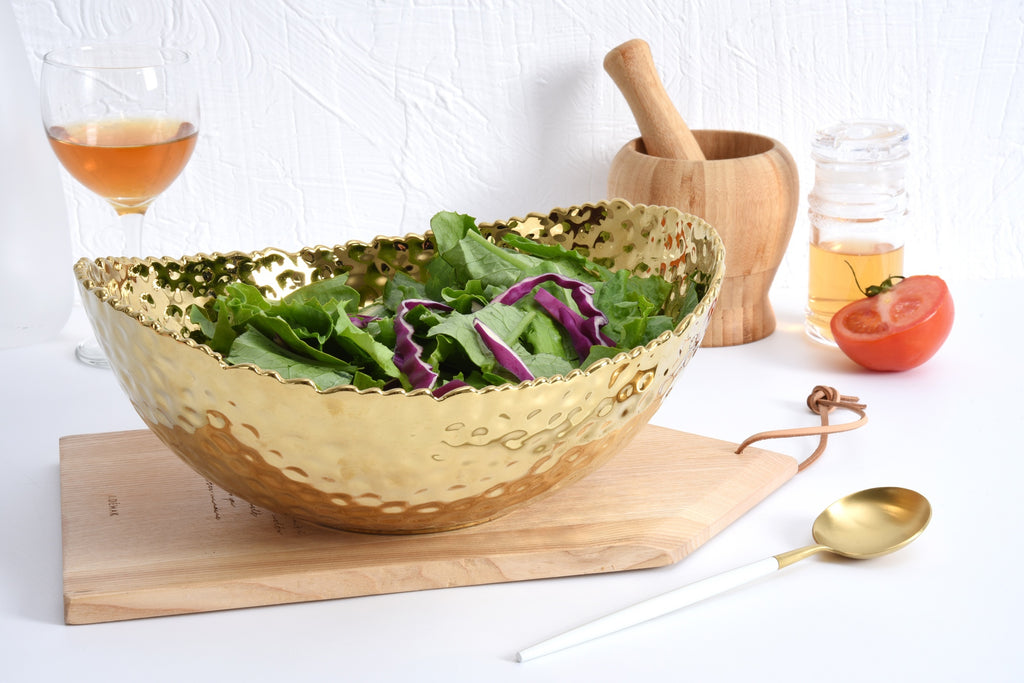 Gold Serving Bowl in Large or Medium