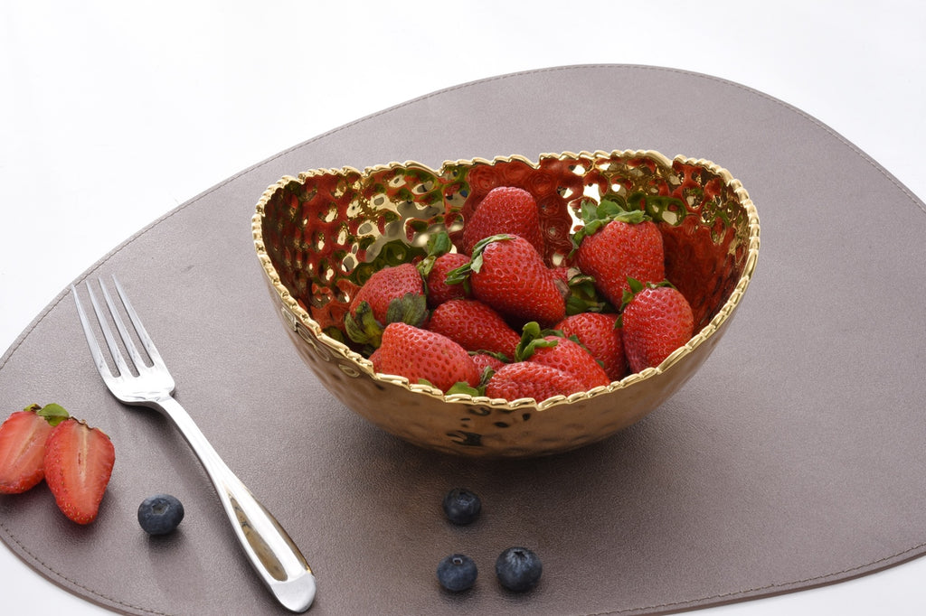 Gold Serving Bowl in Large or Medium