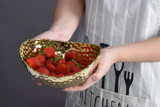 Gold Serving Bowl in Large or Medium