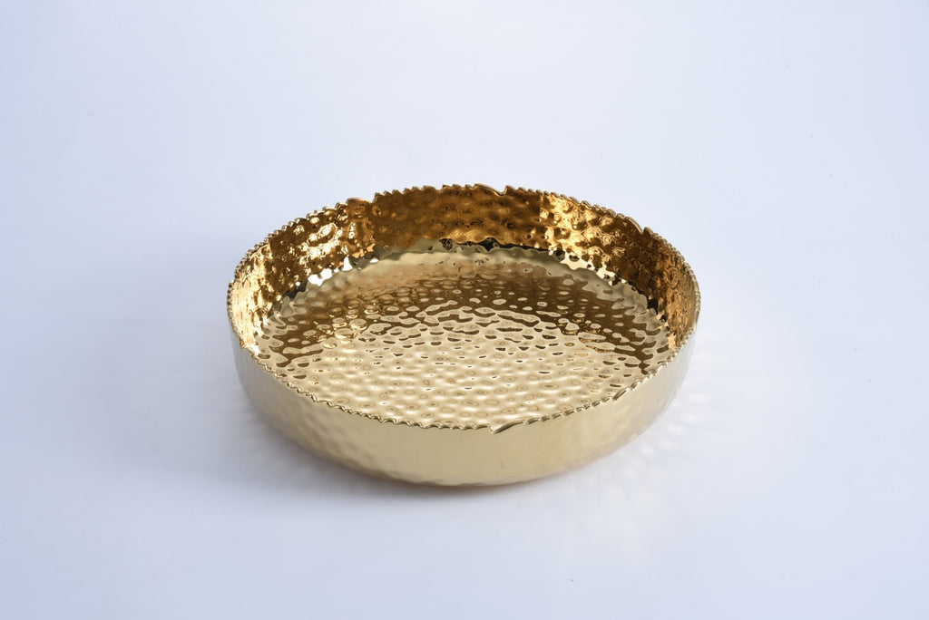 Gold Extra Large Shallow Bowl