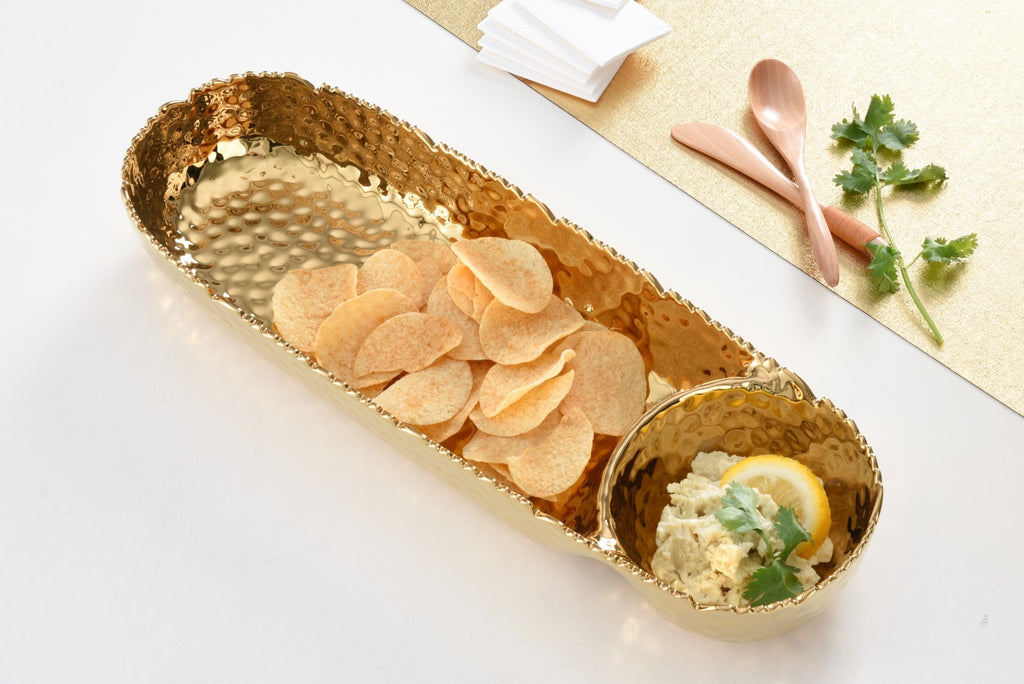 Gold Chip and Dip Dish