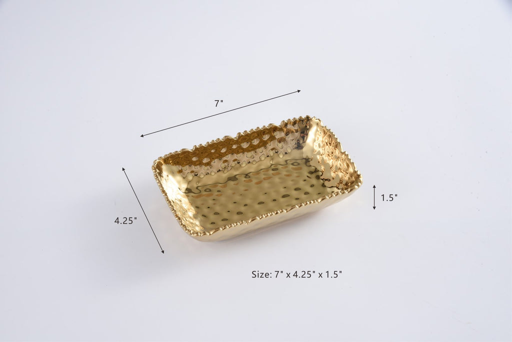 Gold Rectangular Dish