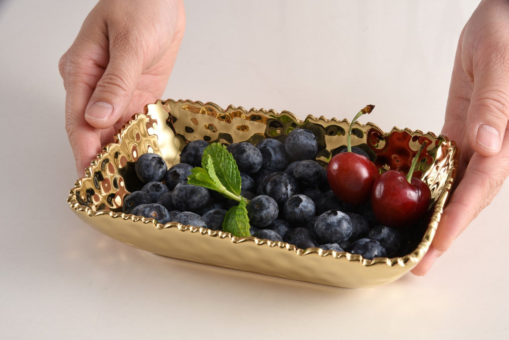 Gold Rectangular Dish