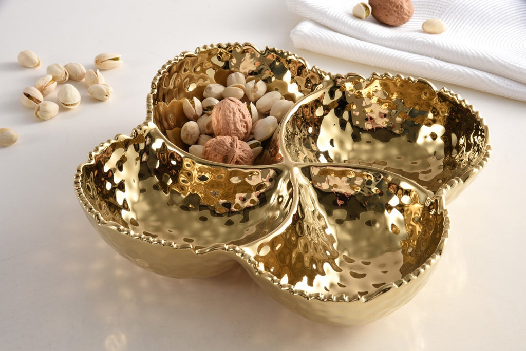 Gold Four Section Bowl