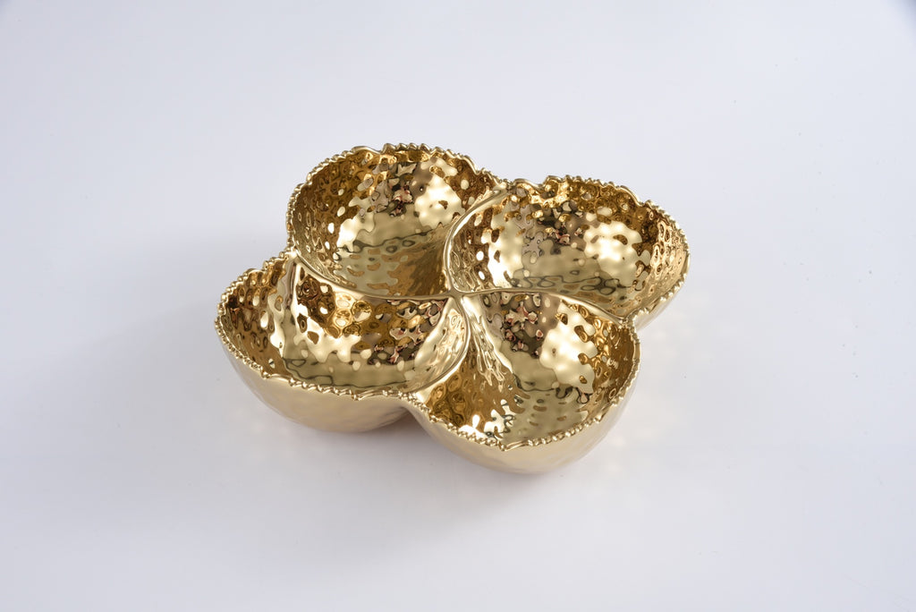 Gold Four Section Bowl