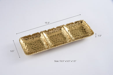 Gold Three Section Serving Piece