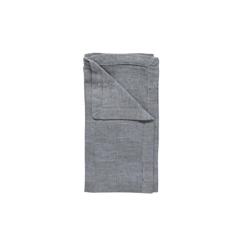 COSTA NOVA – Casafina Emilia 50% Linen 50% Cotton Napkin, Blueberry/Latte/Seed Grey – Premium Table Linen
