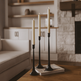 Cast Iron Taper Candle Holders