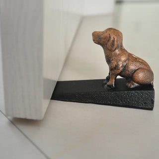 Heavy Recycled Iron Door Stop with Vintage Finish