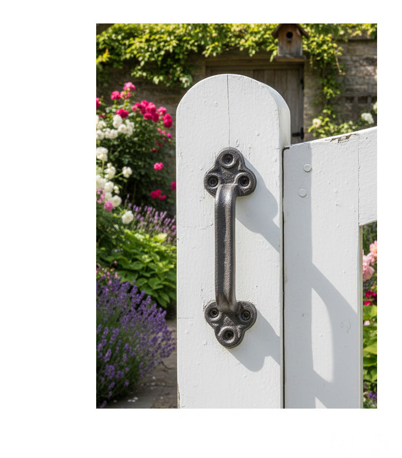 Antique-Finish Cast Iron Barn Door Pull Handle