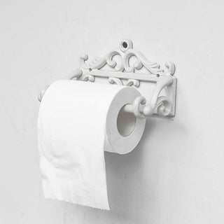 Vintage Cast Iron Scrollwork Toilet Paper Holder