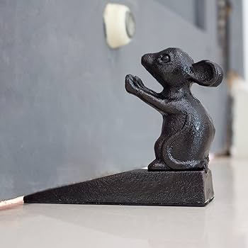 Heavy Recycled Iron Door Stop with Vintage Finish