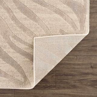 Beige Manteca Zebra Print Area Rug – Stylish Animal Print Living Room Carpet