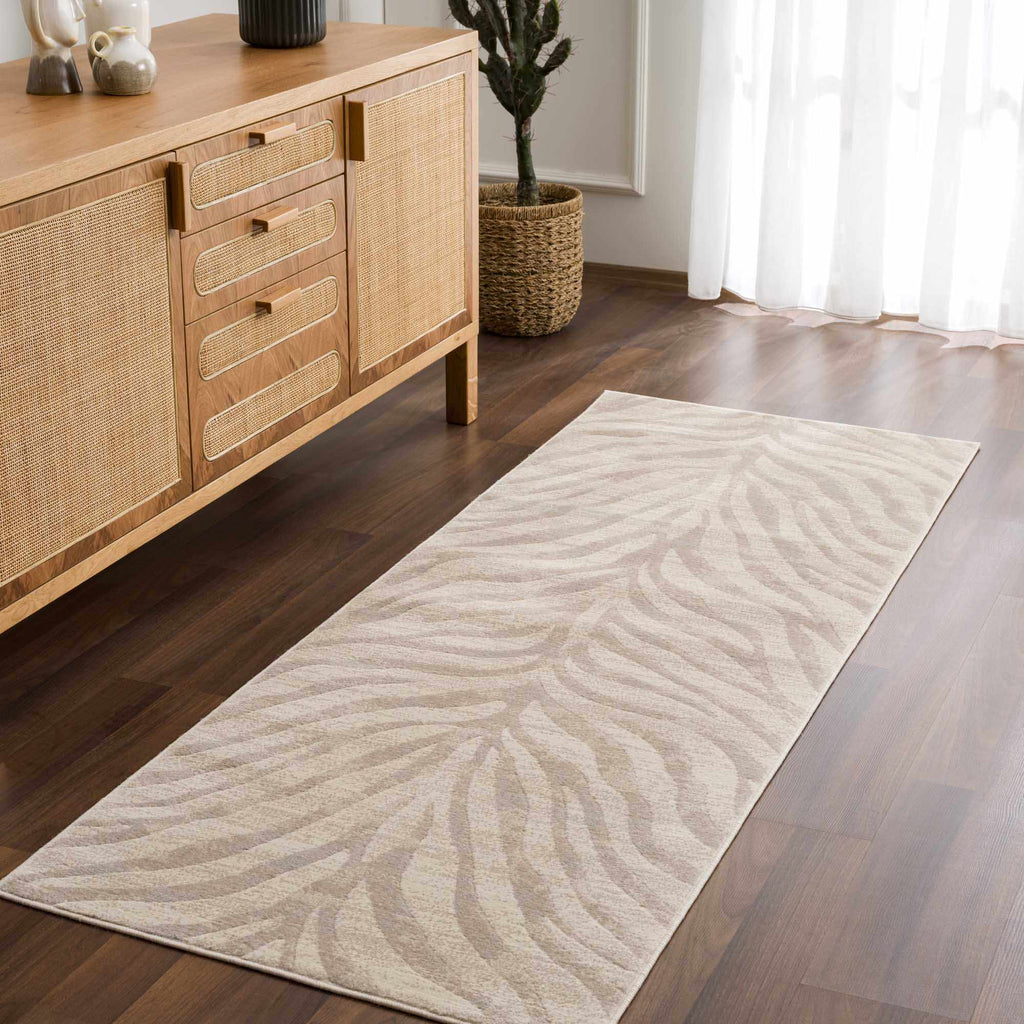 Beige Manteca Zebra Print Area Rug – Stylish Animal Print Living Room Carpet