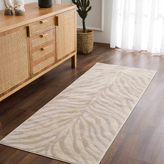 Beige Manteca Zebra Print Area Rug – Stylish Animal Print Living Room Carpet