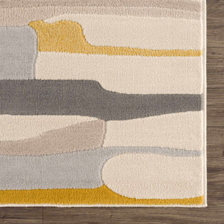 Southfields Mustard Modern Rug – Bold Contemporary Area Carpet